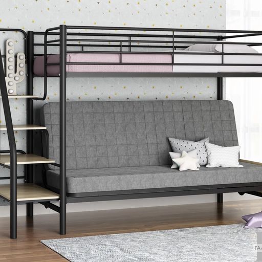 Двухъярусная кровать, серая